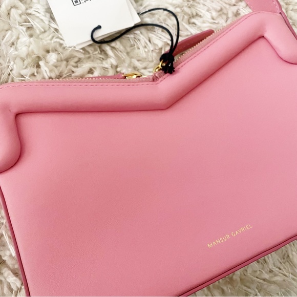 Mansur Gavriel $545 M Frame Baguette NWT Flamingo Pink - Picture 8 of 10